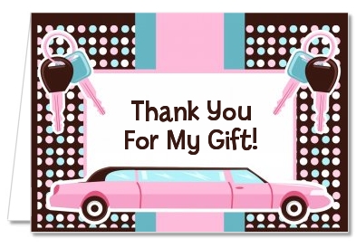 Car Keys | Sweet 16 - Birthday Party Thank You Cards